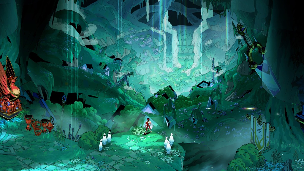 Screenshot of Elysium from the video game Hades.